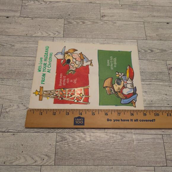 Vintage Hallmark Christmas Card Wife No Envelope - Picture 8 of 10